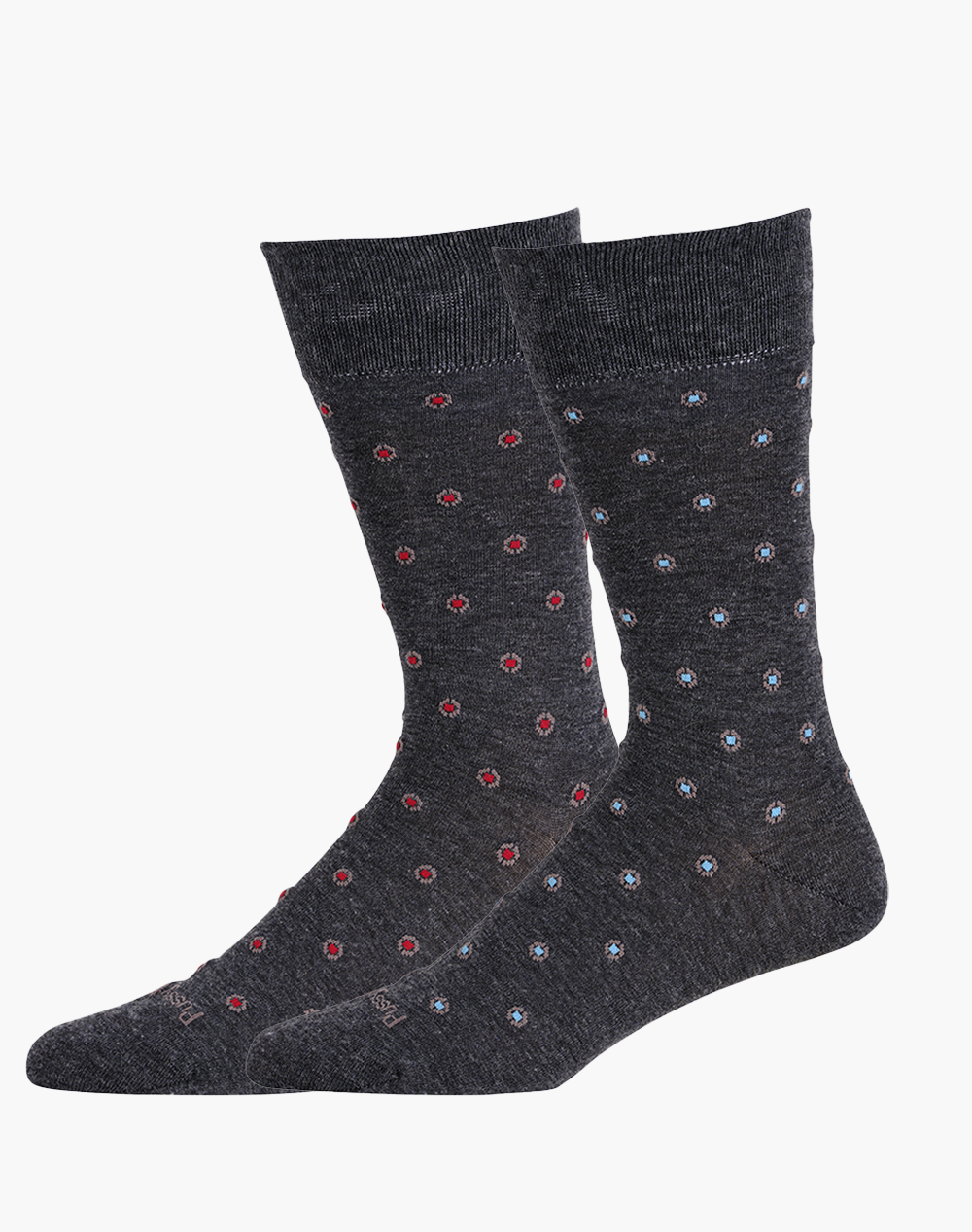 2PK FINE GAUGE DRESS CREW CHARCOAL Pussyfoot Socks Pty Ltd